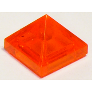 Dakpan 45° 1x1x2/3 viervoudig gebogen piramide Trans Neon Orange